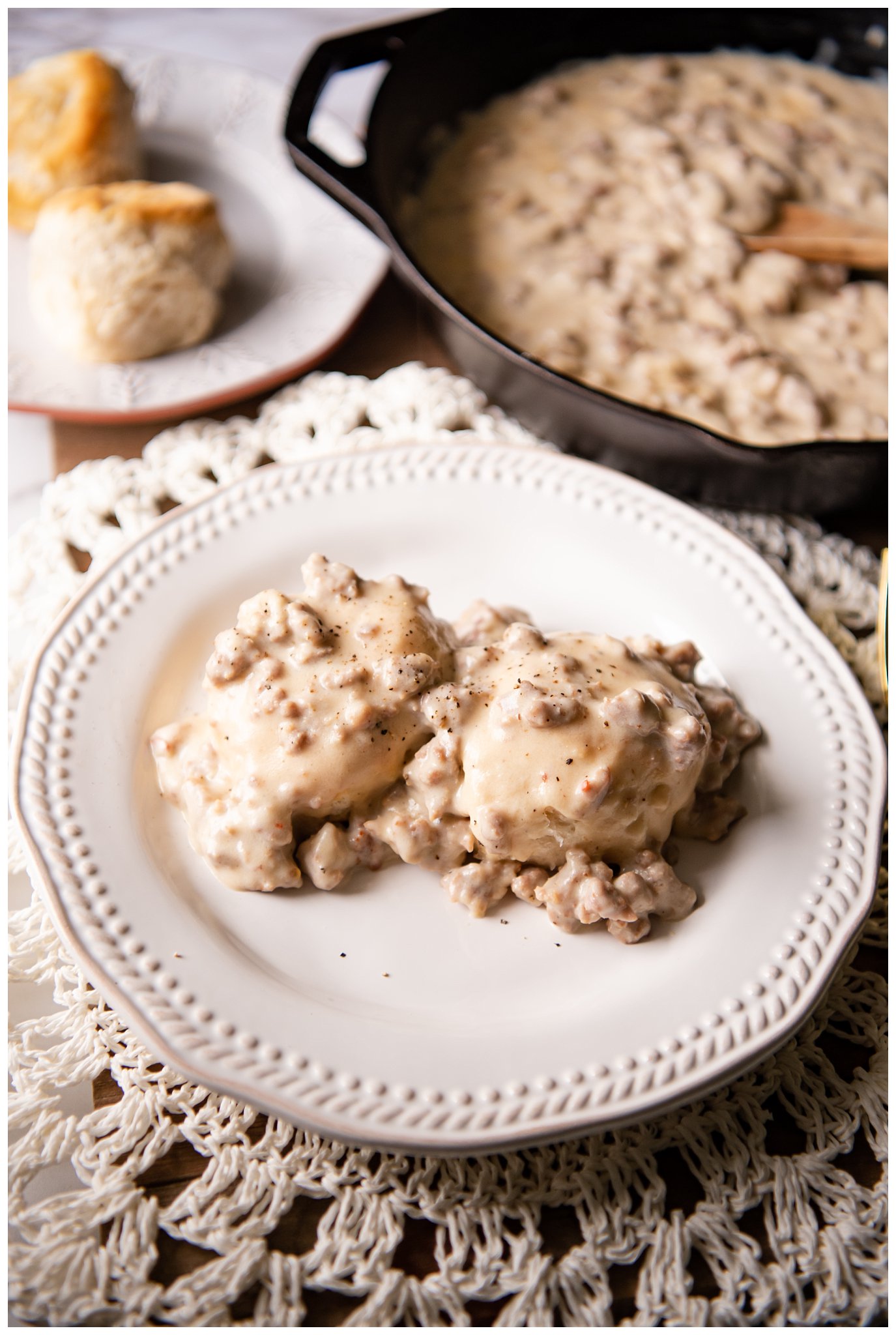 Featured image for “Sausage Gravy & Biscuits”