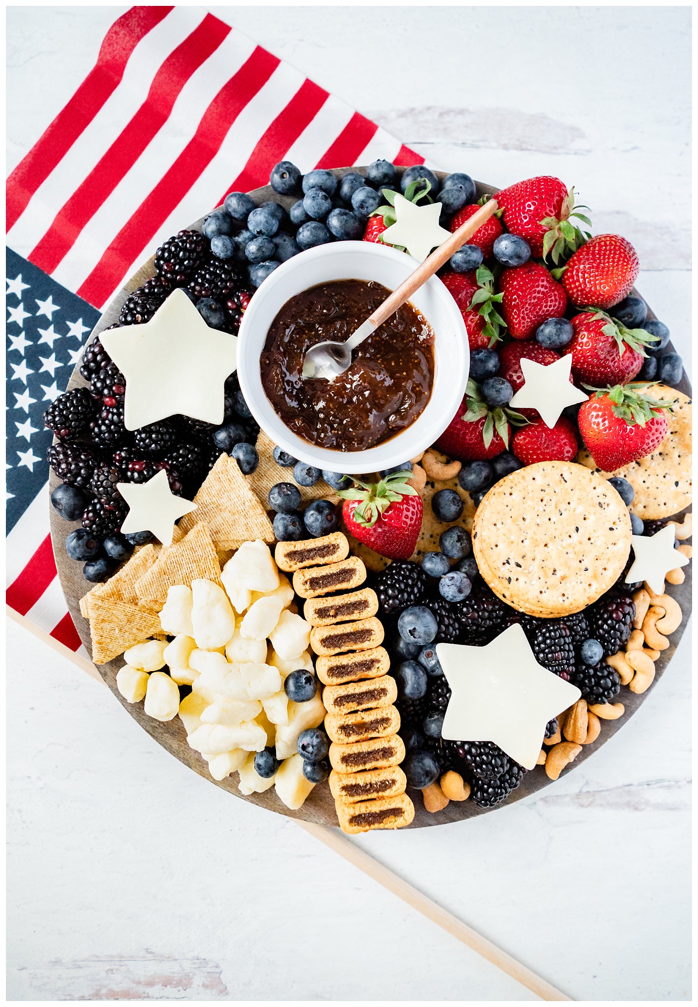 Featured image for “Red, White, & Blue Charcuterie Board”