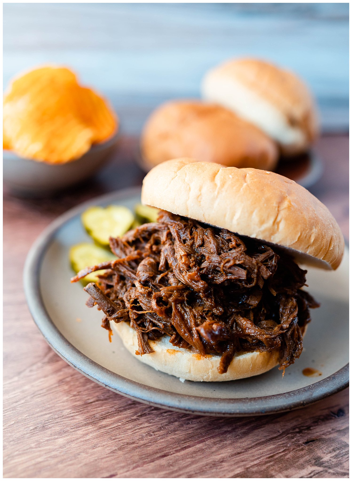 Featured image for “Tangy BBQ Shredded Venison Sandwiches”